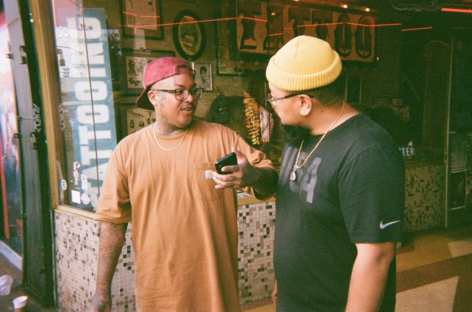The day I got my “35 MM” tat on my neck. Thanks Bunz.