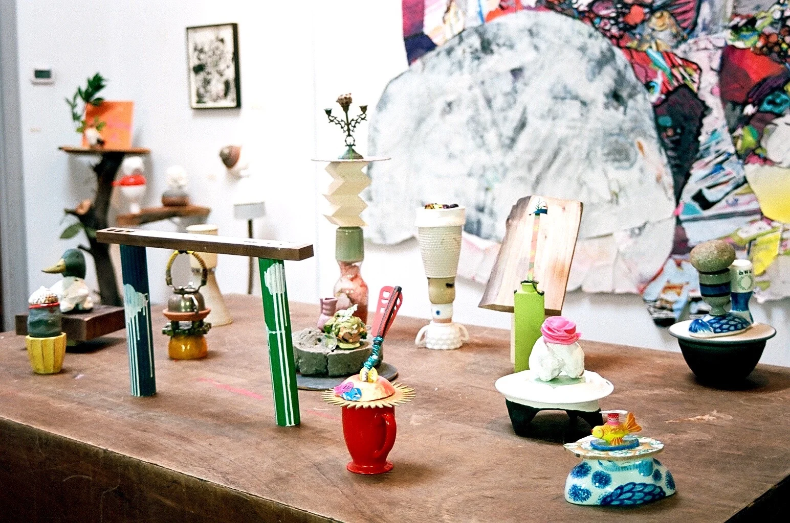   Welcome Home Sculptures Series  (installation shot), found materials, ceramics, epoxy, dimensions variable 