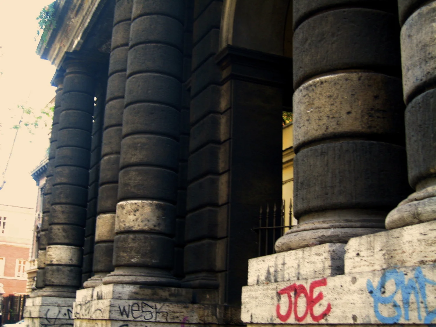   Restored Columns, 1/11th, Rome,  cleaning, 60’ x 3’ 