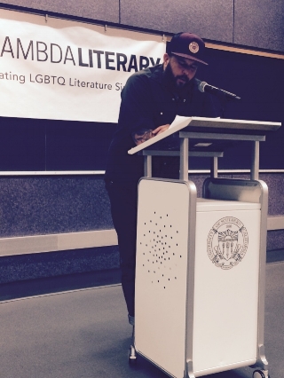 Cooper Lee Bombardier reading at University of Southern California/ Lambda 2016. Photo by Azure D. Osborne-Lee