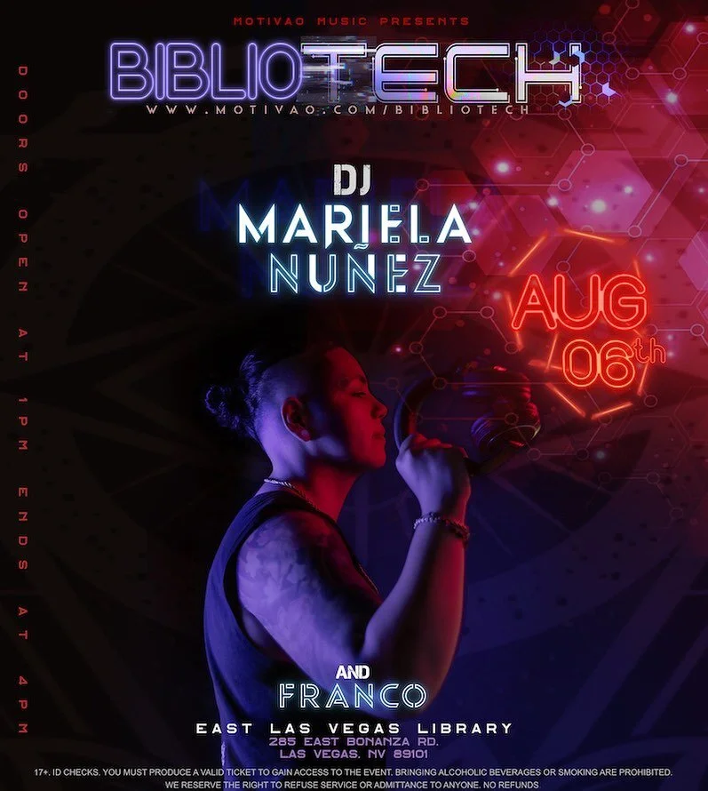 Exited to announce our upcoming event. Our first Biblio-Tech @djmarielanunez and I have something special coming for you guys so Save The Date 
AUGUST 6TH!!! WE COMING!!! 
🪩🥳

And of course None of this could be made possible without the help of @m