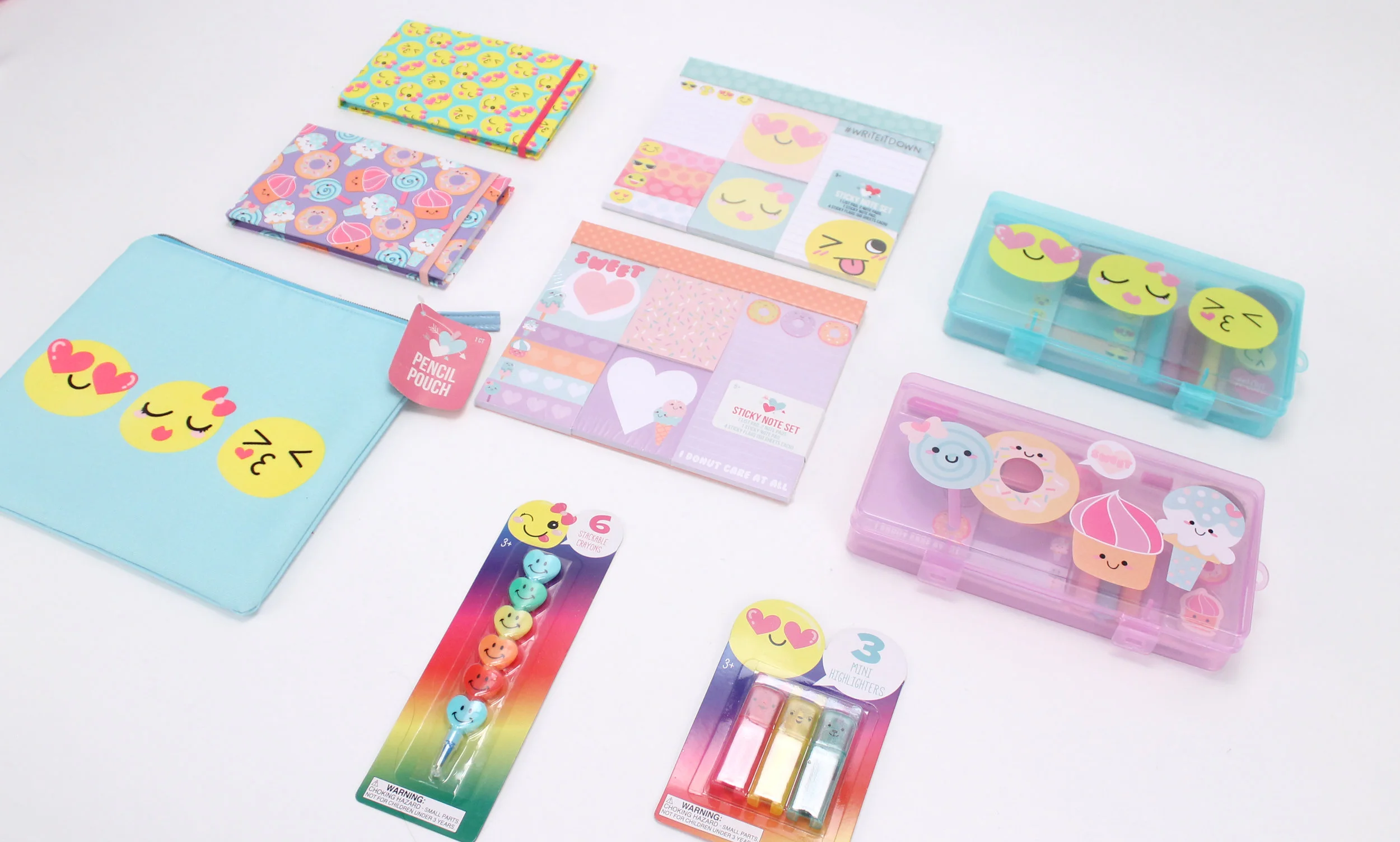 Kawaii sweet and smiley stationery set 