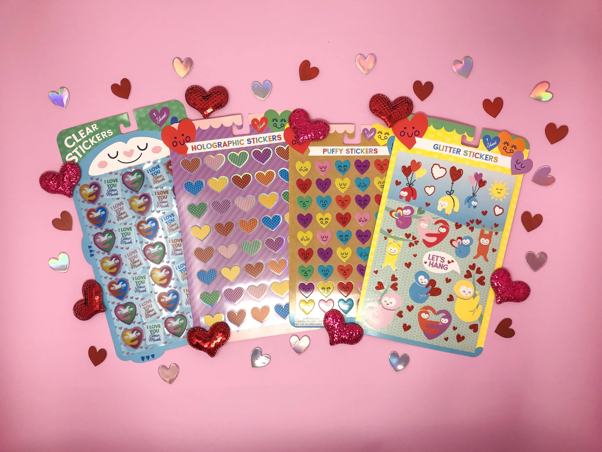 Valentine sticker sheets 