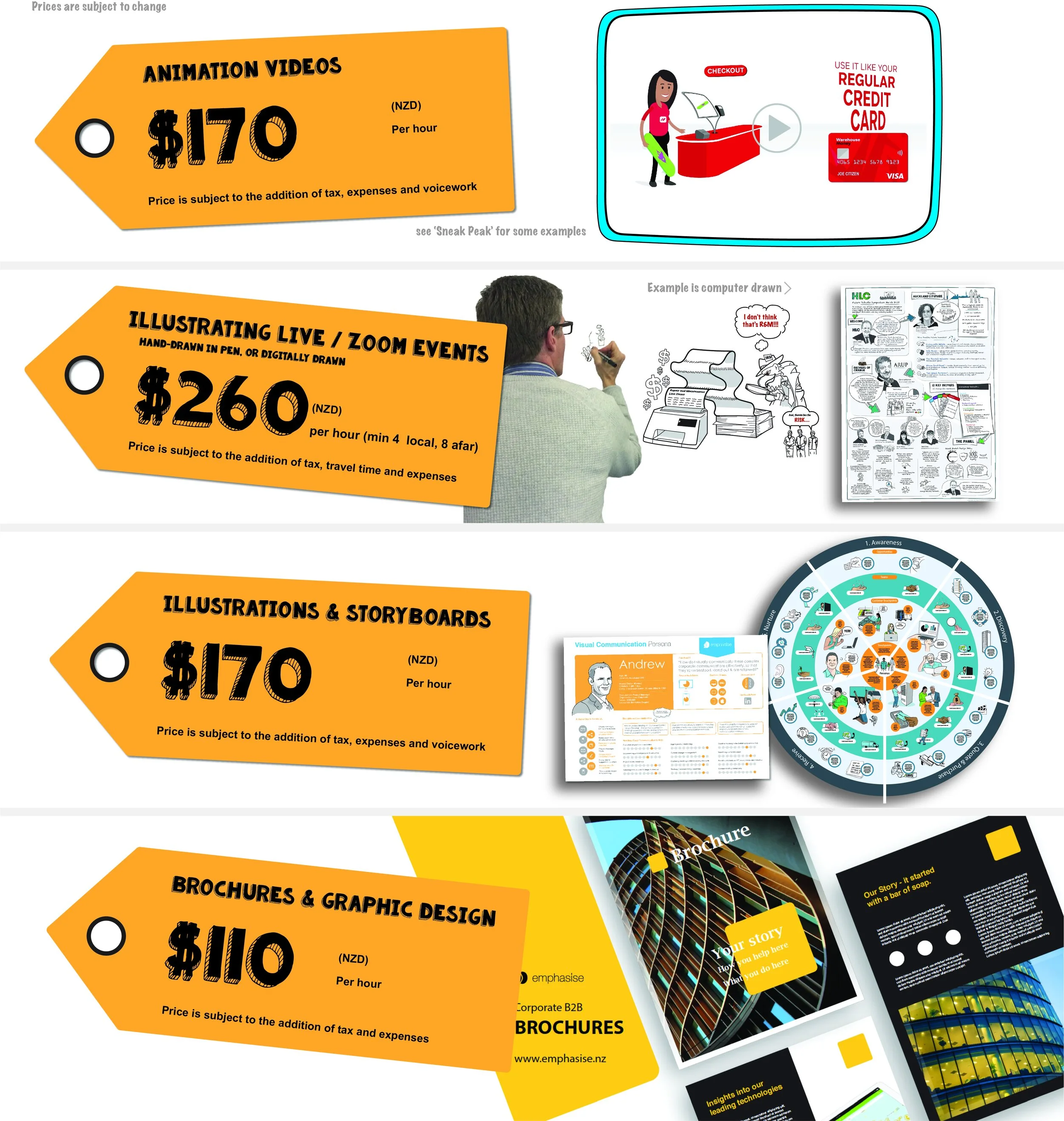 Emphasise illustrators NZ