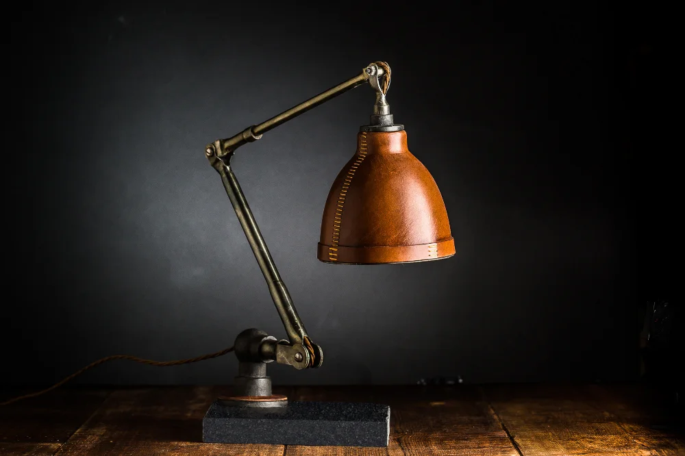 leather desk lamp