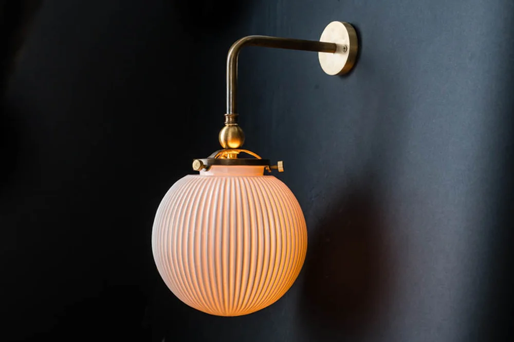 Ornate brass and bone china wall light 02.jpg