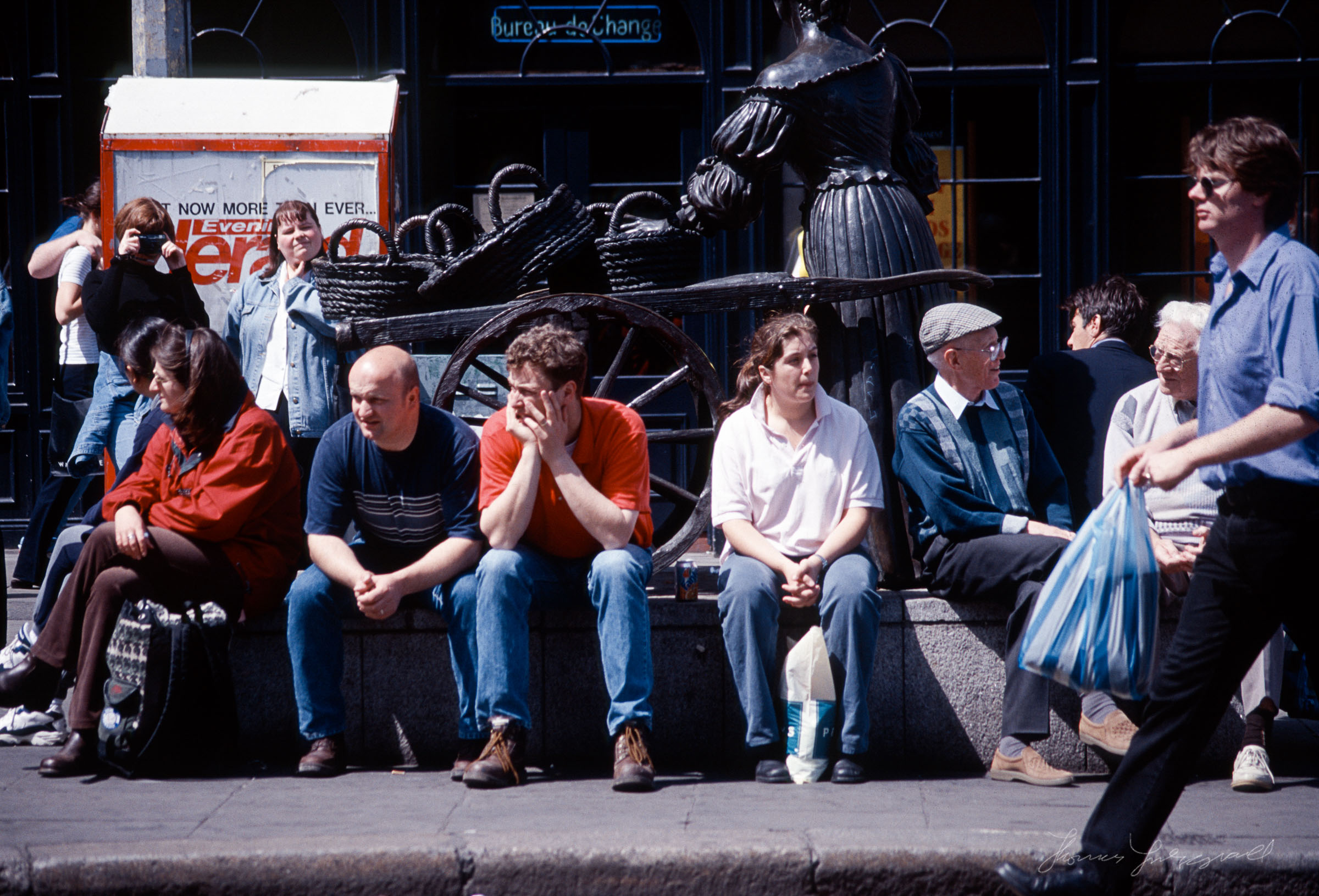 The Streets of Dublin Past, Part II - Sitting on the Molly Malone Statue