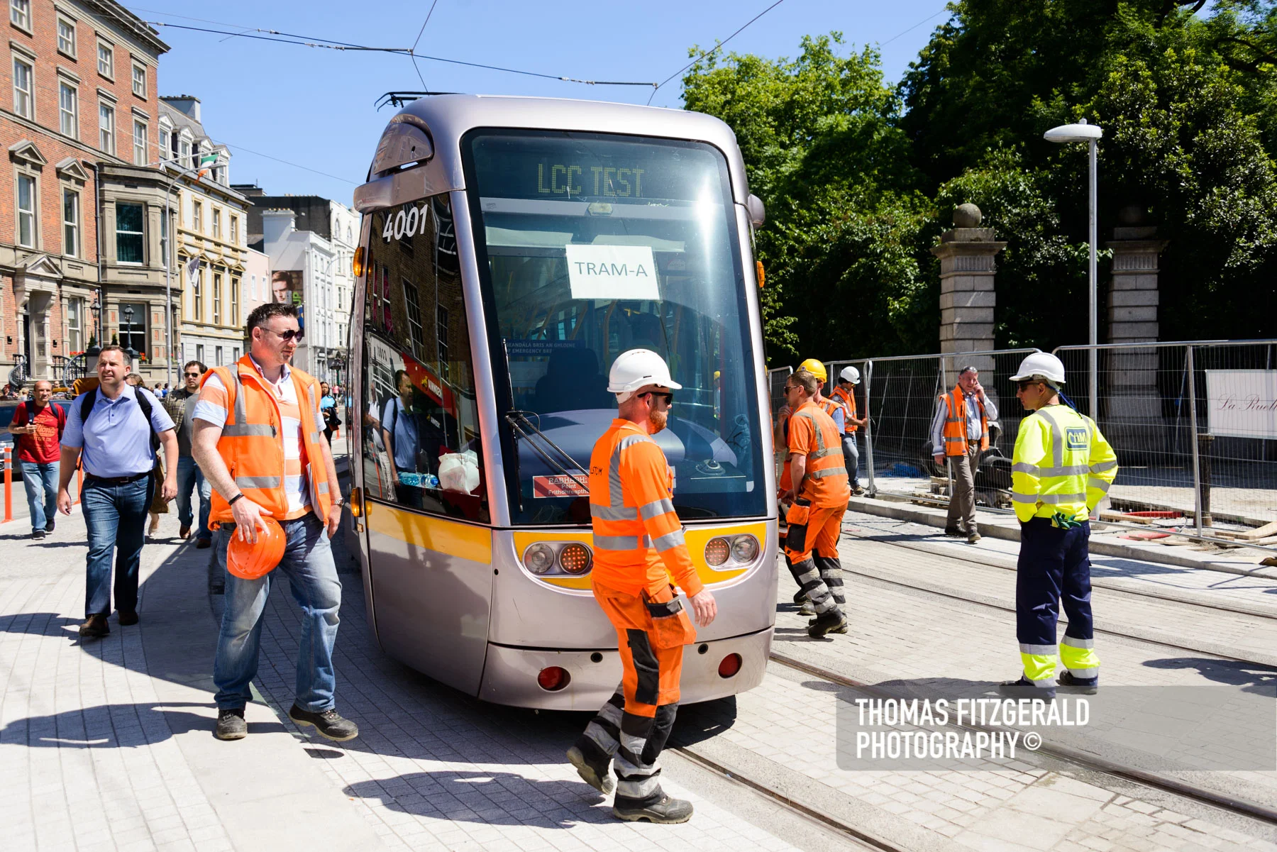 Luas Testing at Stephen's Green