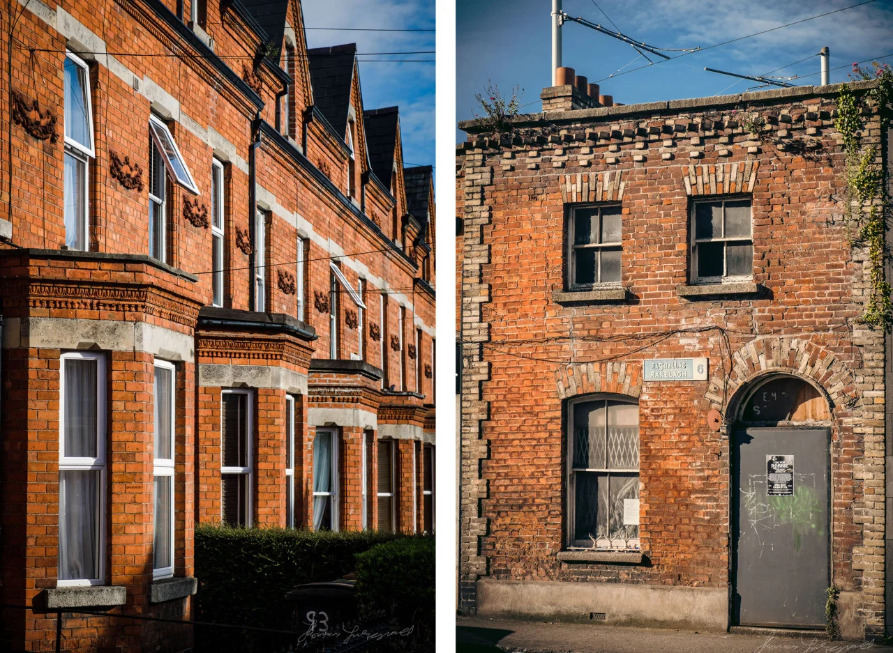 Red brick houses in Ranelagh