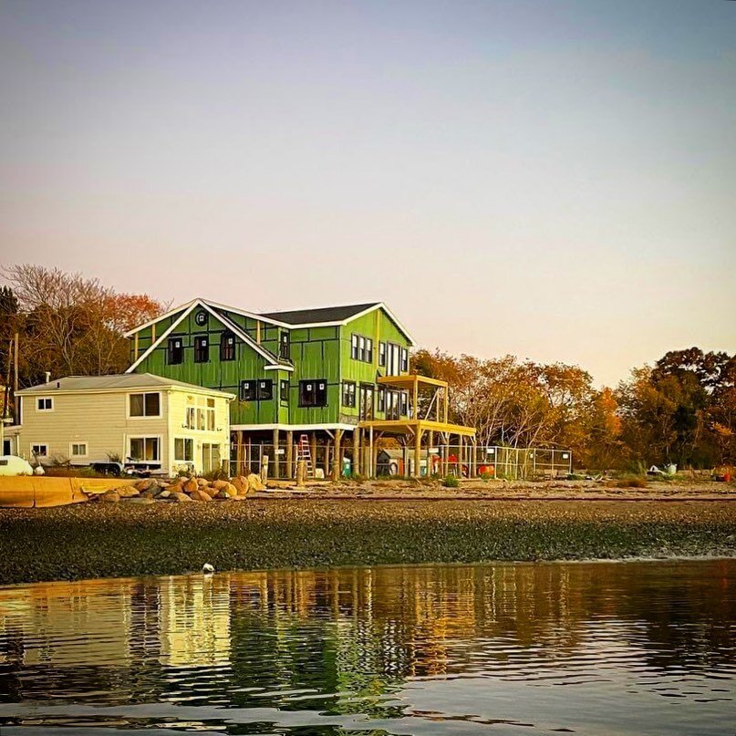 A photo taken by our homeowner from their 🛥️ &ldquo;backyard&rdquo; 
&bull;&bull;&bull;
Construction is in full swing - a new home in #quincyma to rebuild an existing home on the property, maximizing the footprint and lifting it out of the flood zon