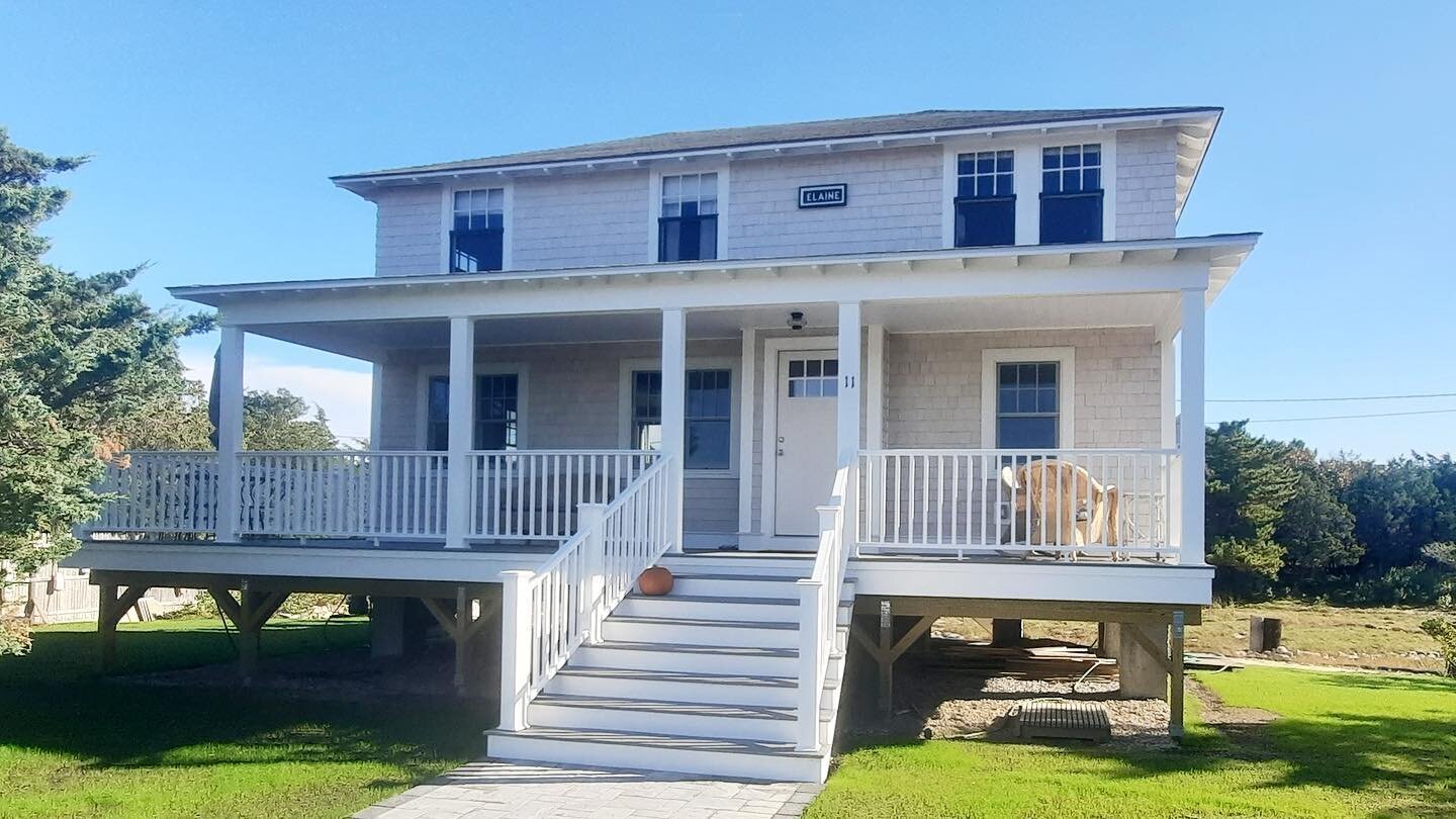 Our homeowners summer house is now lifted and out of the flood zone. This 120 year old house in addition to being jacked up, had a major interior renovation and added a wrap around porch with a full deck on the back. This home is now ready for anothe