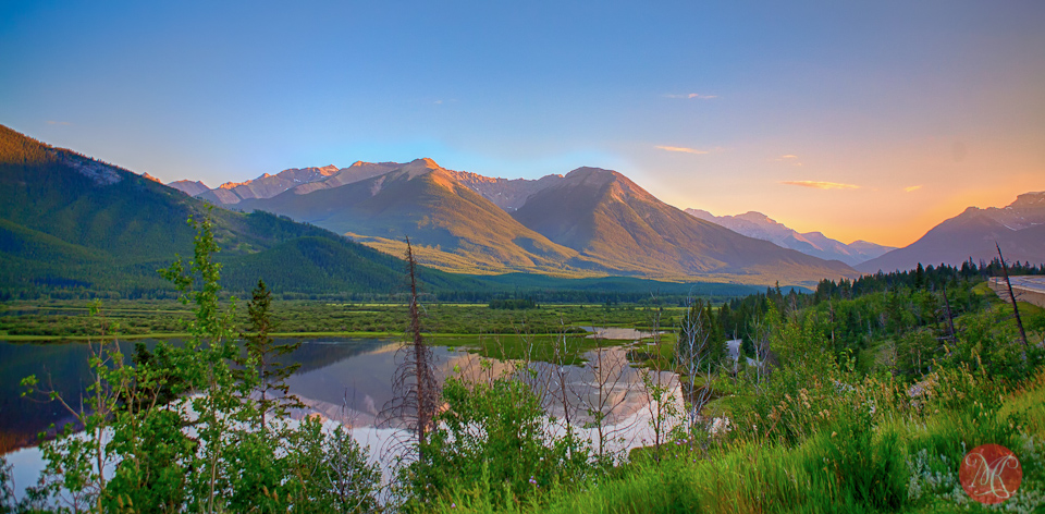 She's hiding behind the mountains..