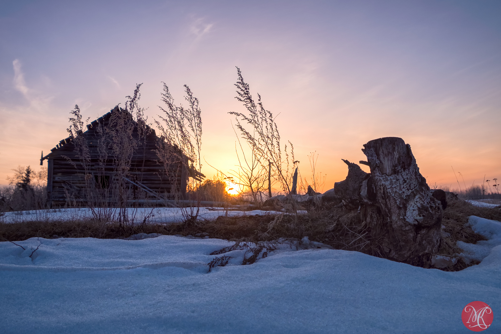 Sun is setting on the prairies