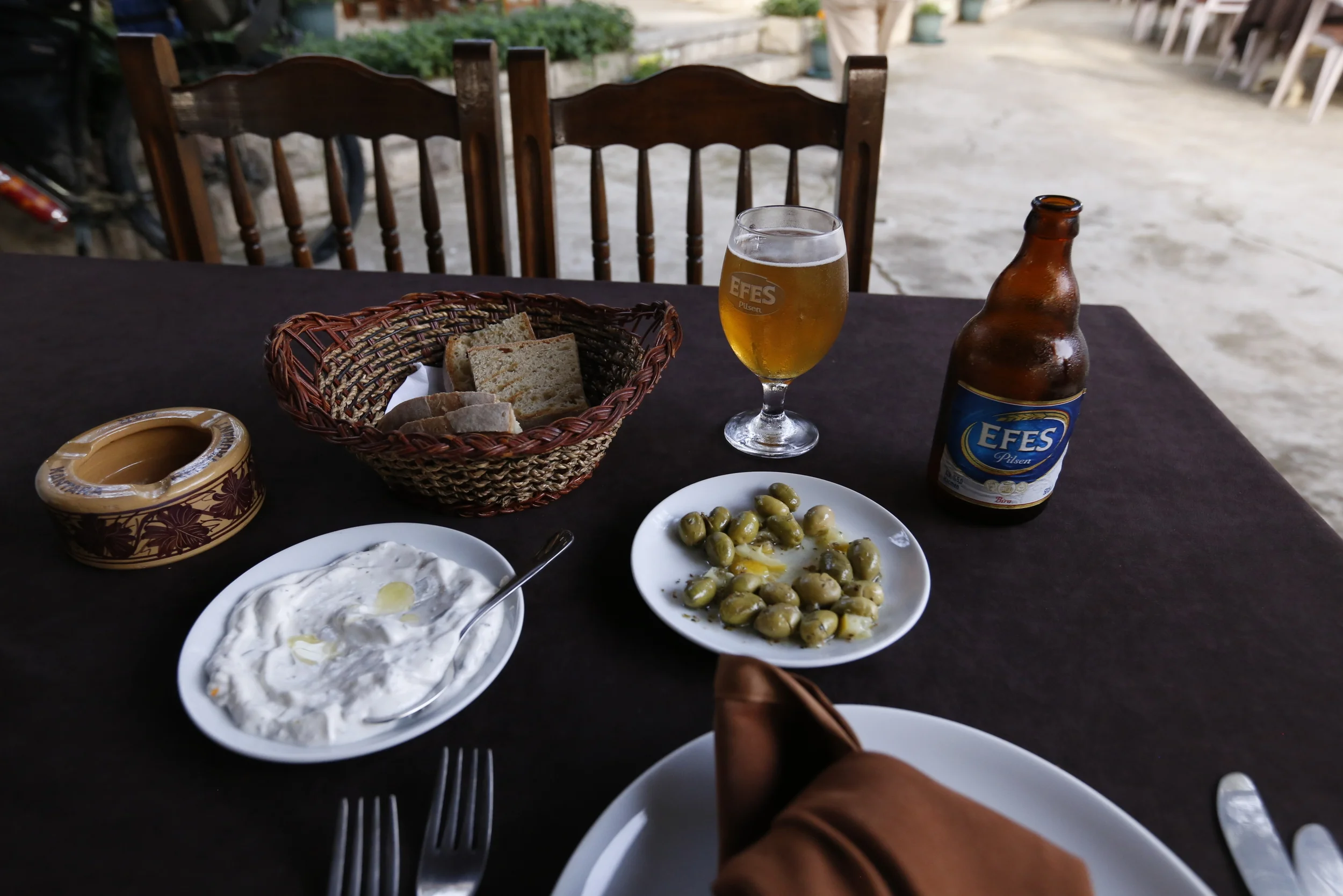The food in North Cyprus was unreal. Meats are often slow cooked underground in a well full of herbs, as a result the meat just falls off the bone.