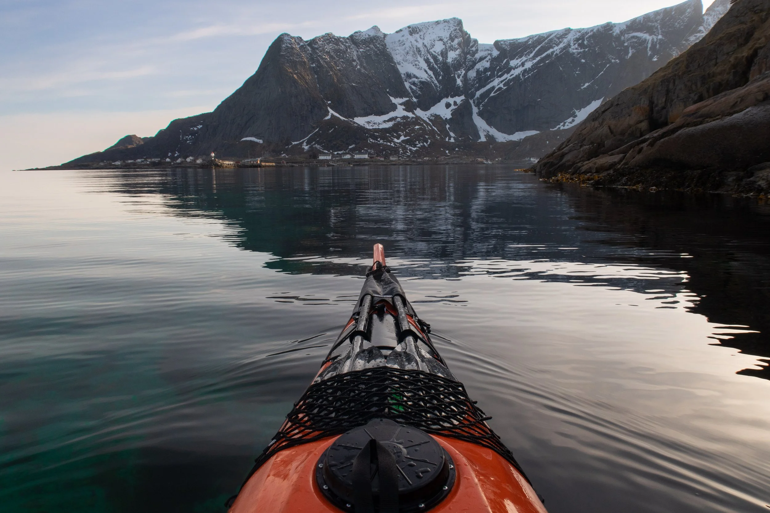 Winter kayaking Norway