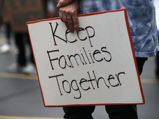 Various faith-based and immigration advocacy groups organized a rally and march against federal policies deporting people who have arrived from Central America in the last two years, Saturday, March 12, 2016, at the Holy Family Church in Price Hill. (Photo: The Enquirer/Kareem Elgazzar)