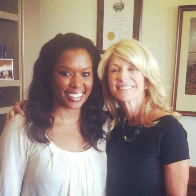 Goodwin with Wendy Davis. Courtesy Amber Goodwin.