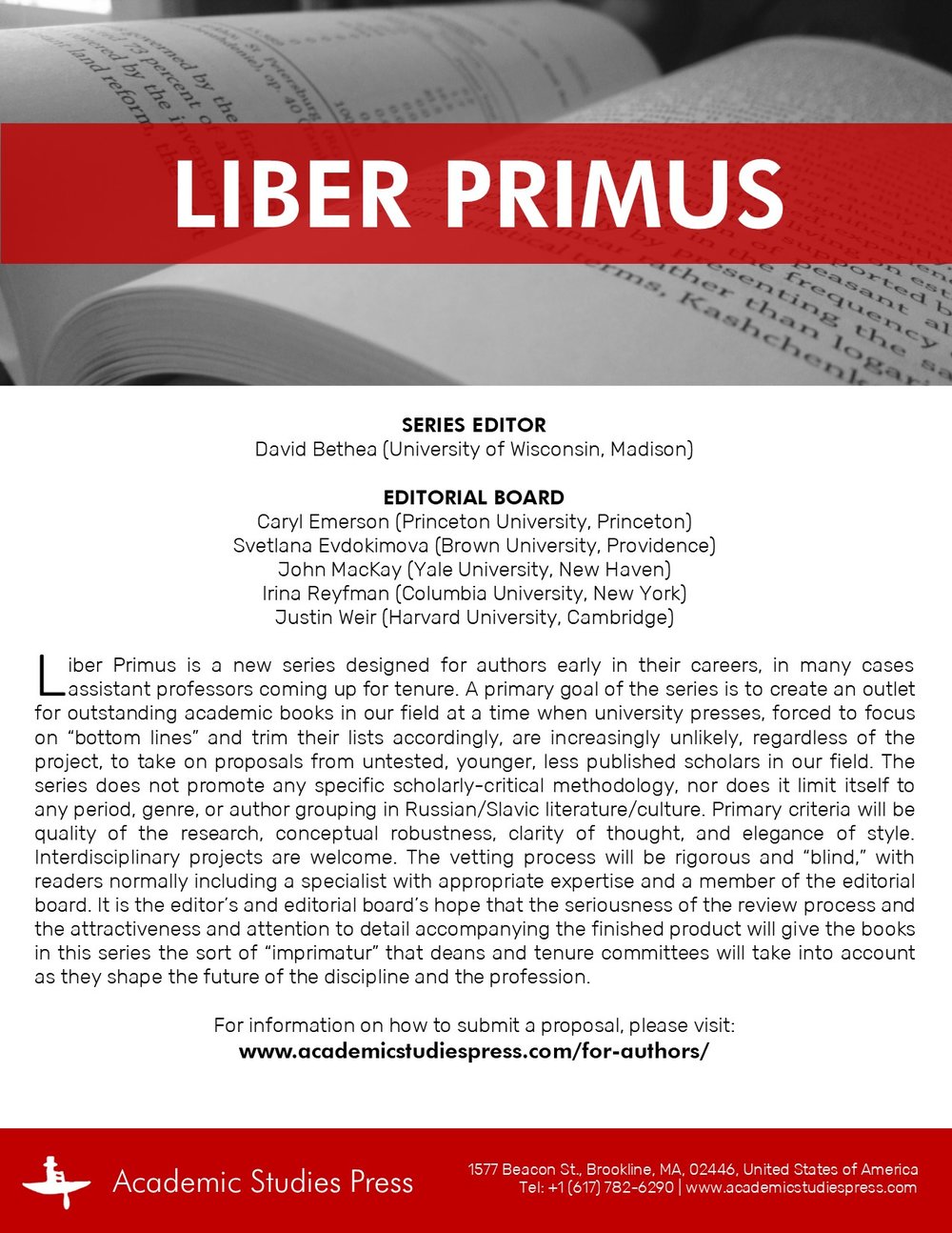 Liber Primus Academic Studies Press