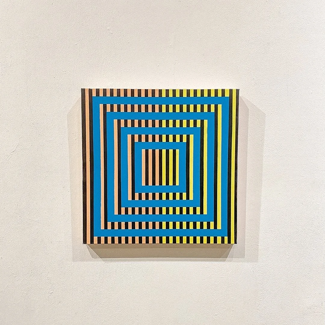 Bar belle. #BlueMagic #WhatsComeOverMe
.
Cycle
20&rdquo;x20&rdquo;
2023
.
#masking #hardedge #geometricabstract #artisticpractice #bluemagicwhatscomeoverme #artisticprocess #repitition #maskingandpainting #paintingcanvas #abstractartist #grid #philly