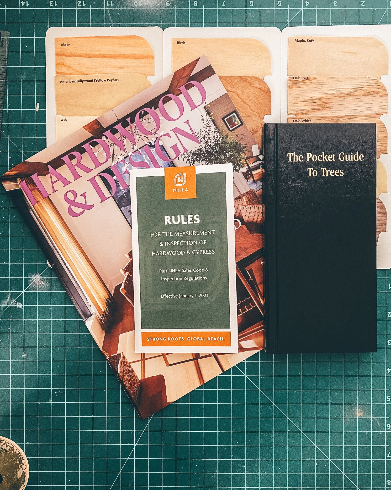 NHLA Hardwood & Design magazine and The Pocket Guide to Trees