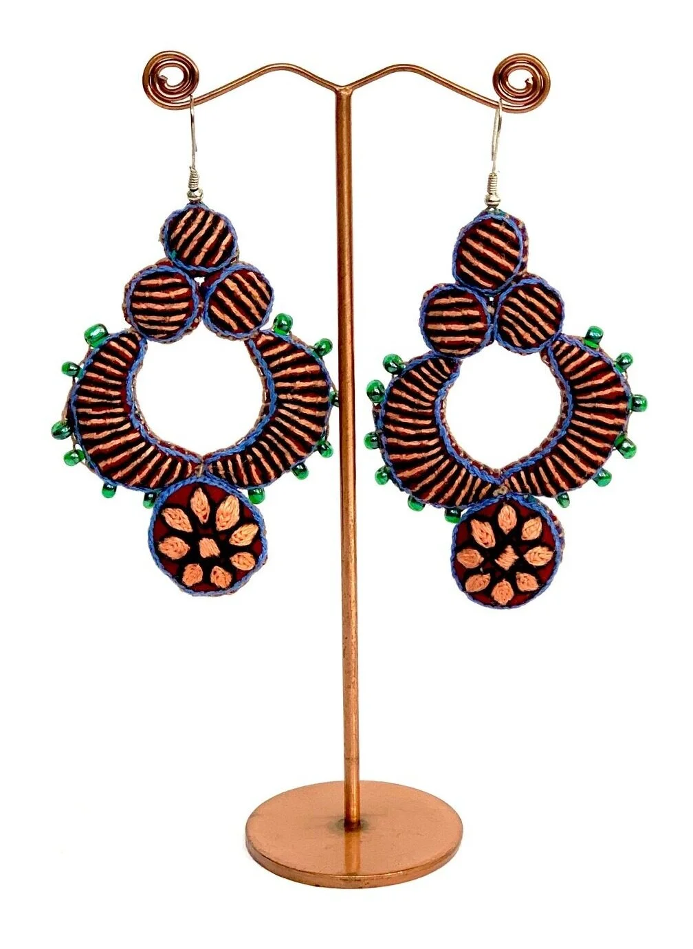 Shereen statement earrings - Peach rays