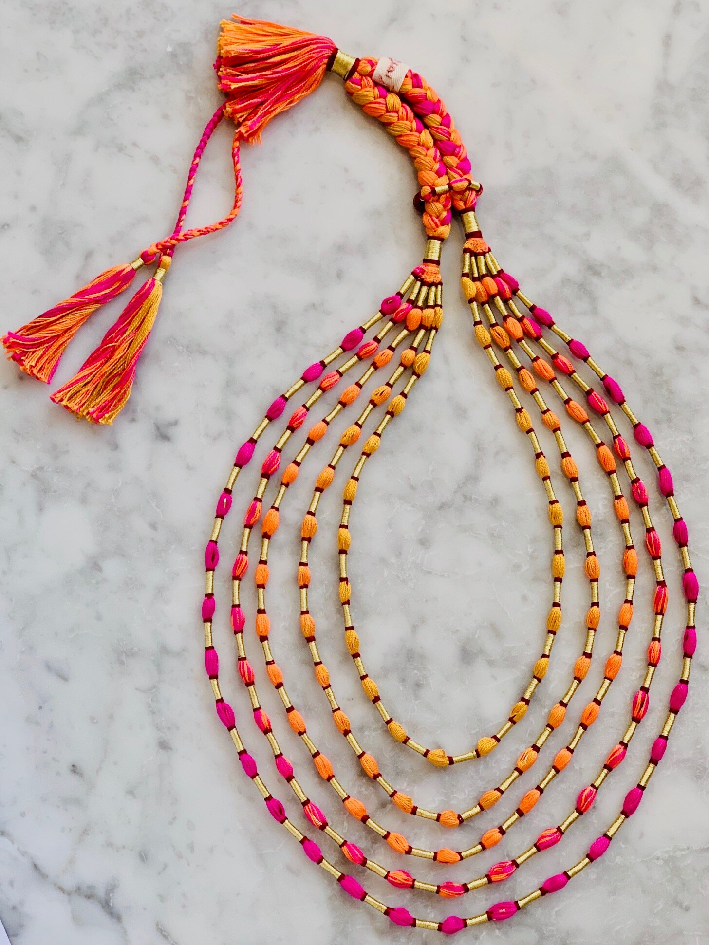 Ombre Necklace - Coral