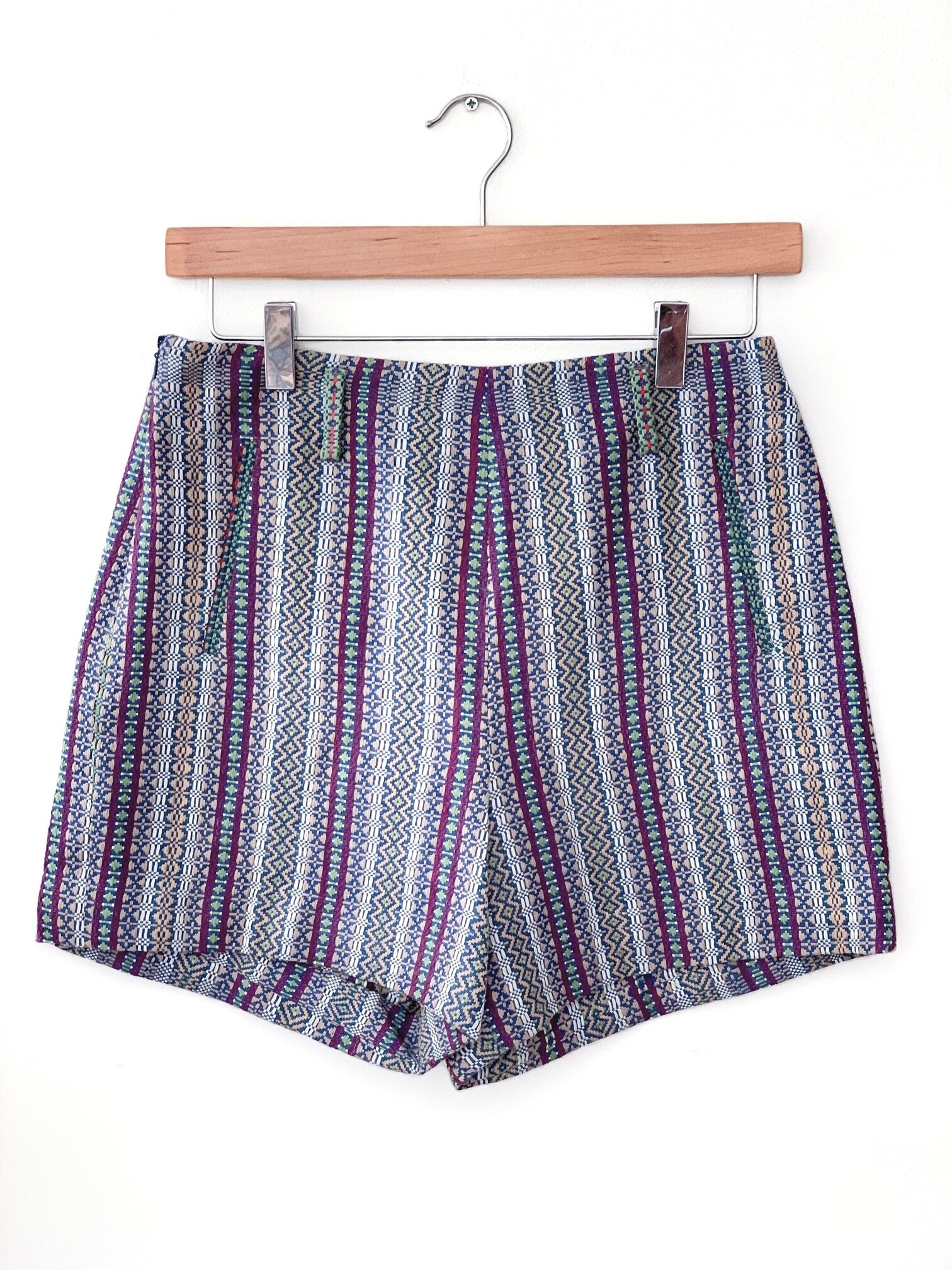 Handwoven Kheis Tailored Shorts - Indigo wine