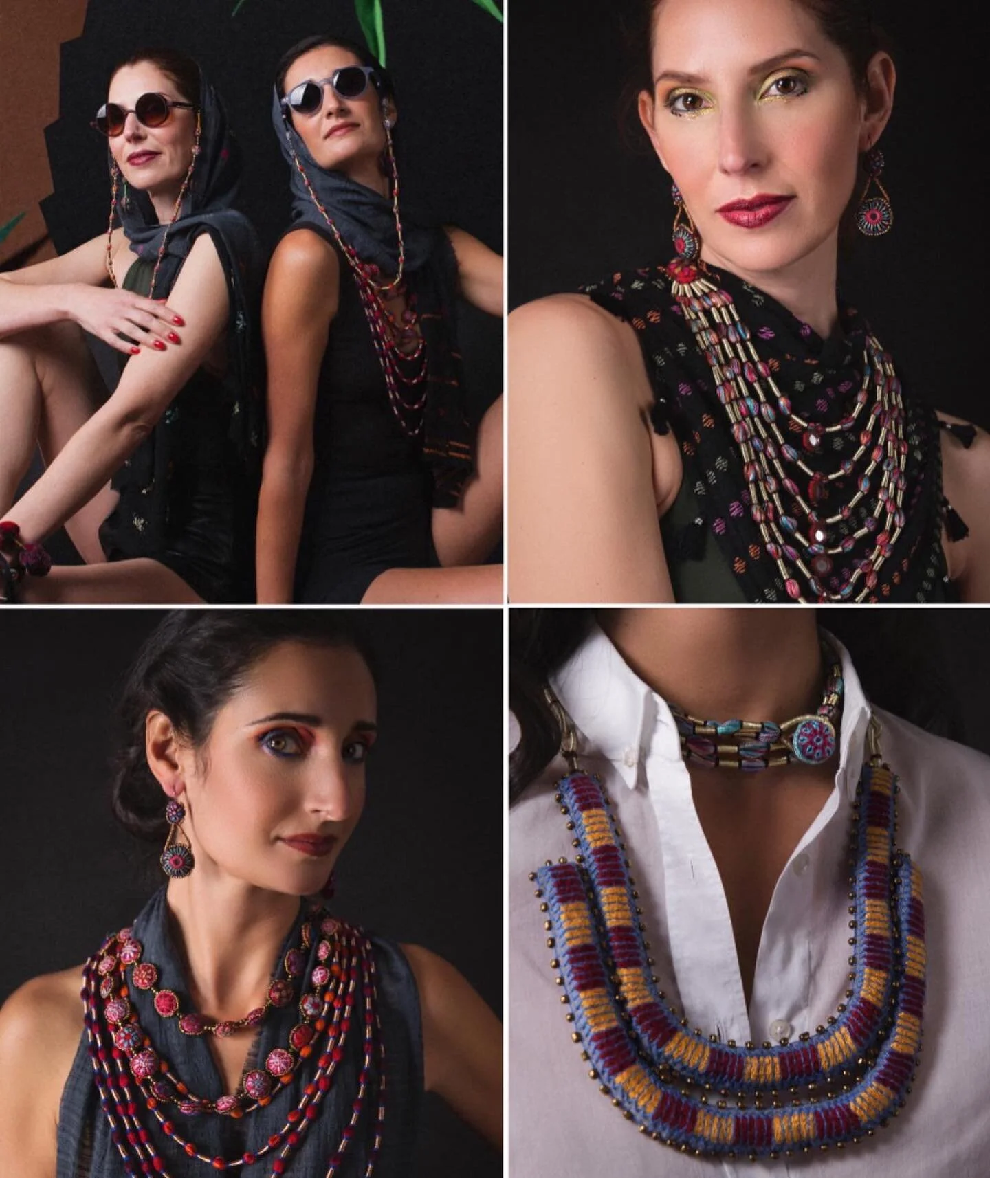 Elements from the AGJ women&rsquo;s excellent making skills and my background as a textile maker/weaver is what made our jewellery come to life. S jo&rsquo;s original textile crafted pieces made from manipulating thread and traditional mark making on