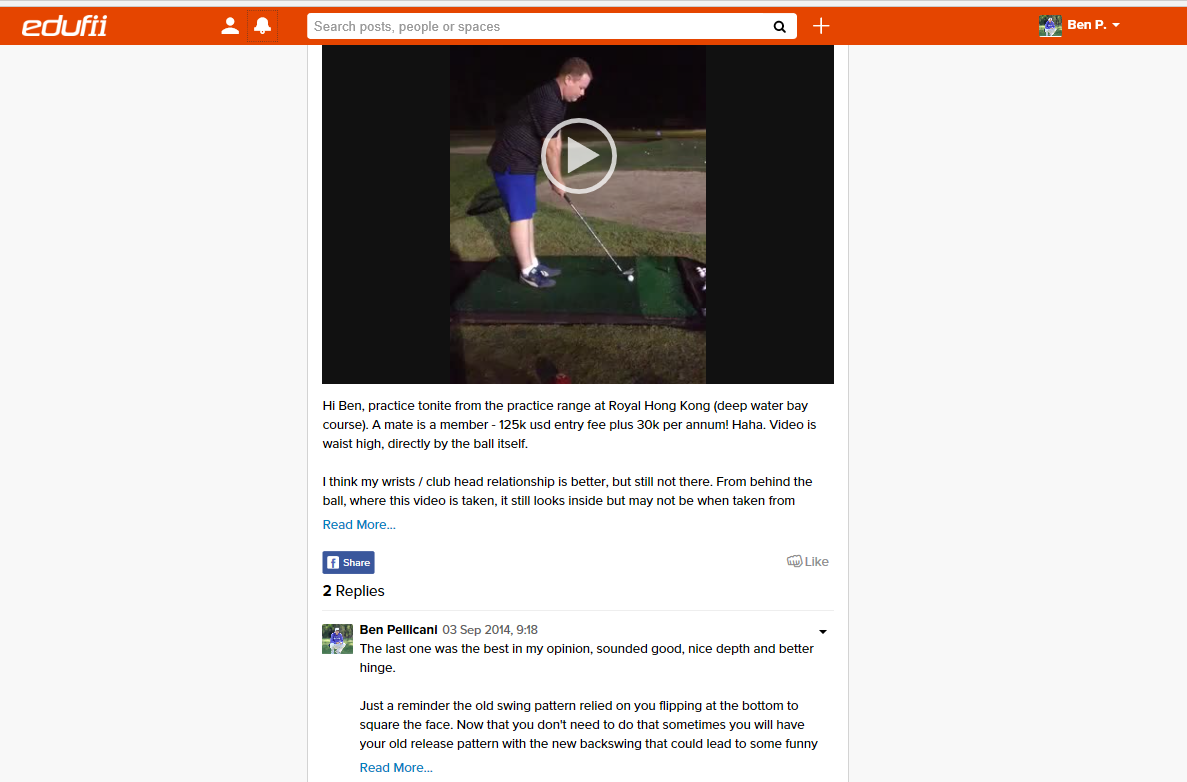 Screen shot of a student from Hong Kong who was able to get top level coaching from the other side of the globe!!