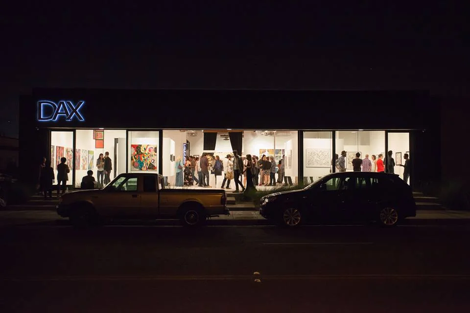 Great turn out with good people and friends. Thank you to all who support the art community and to those who believe that without art, there will be no expression of emotions and story telling. This photo was taken by Jin Kyu Ahn last night and it really sums up the gallery space and the scene. The show will be up for 2 months at DAX Gallery in Costa Mesa.