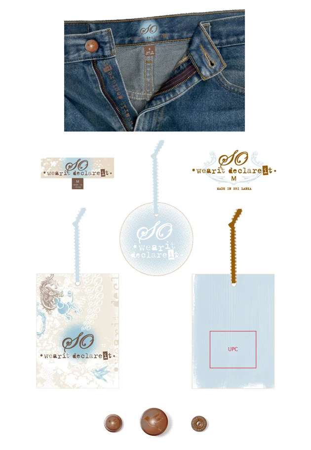  Kohl's "SO" Jr. program. Logo, labels, hangtags, hardware and shoebox. 