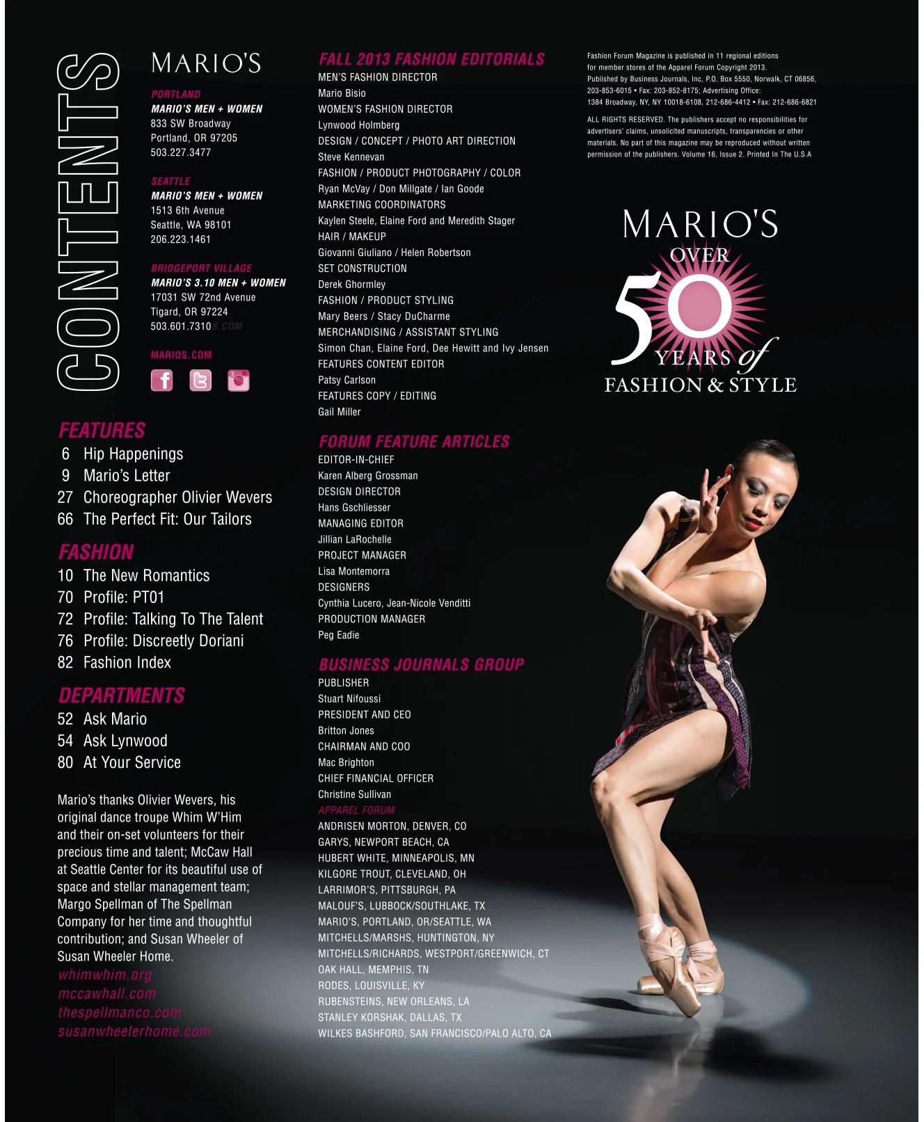  Click this page to see cover and fashion editorial. 