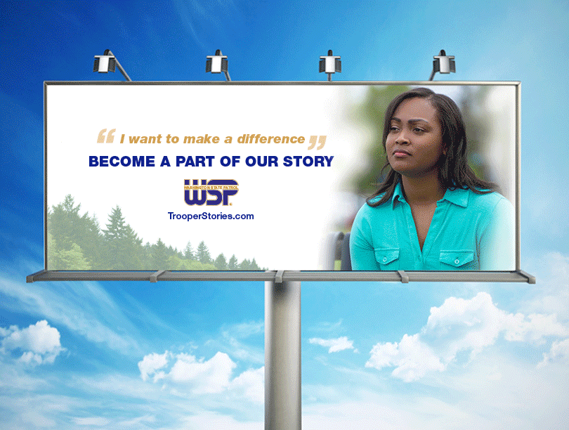 Washington State Patrol, In collaboration with Bigger Picture . Art direction and UX / UI re-design of mobile, responsive, micro-site. Featuring 10 filmed video spots and recorded Soundcloud / Pandora ads. 14 billboard