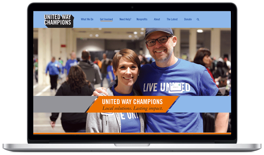  Click on animated slide to launch United Way Champions Micro-Site. 