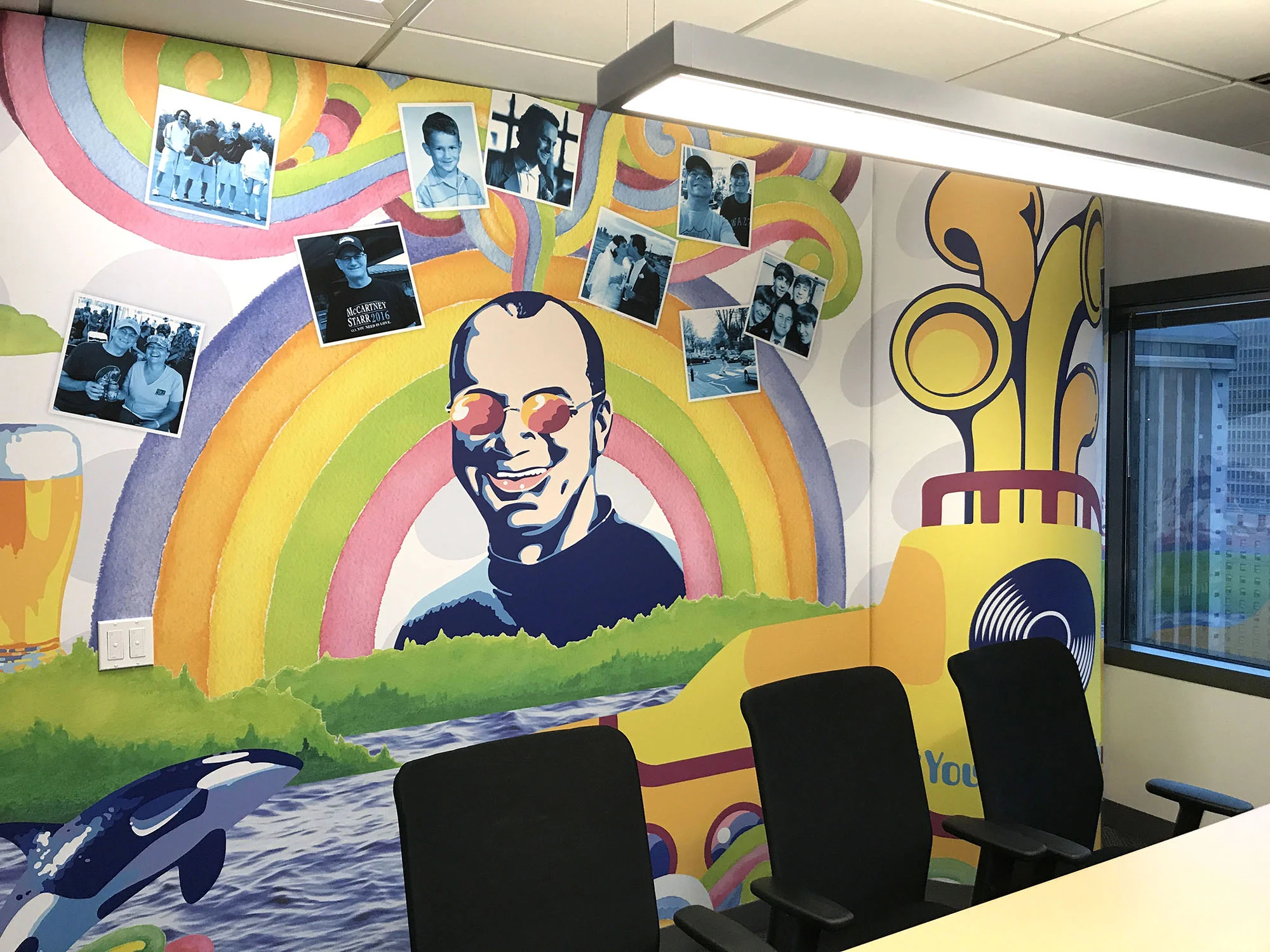  Homestreet Bank, Corporate Headquarters. Conference Room, Tribute Mural. Two Union Square, Seattle. 