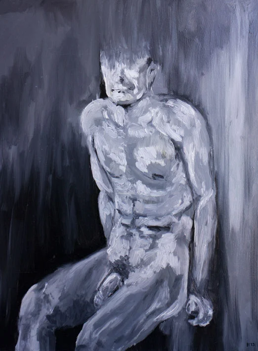 Monochrome Boy Portrait (2013) oil on canvas, 80x60