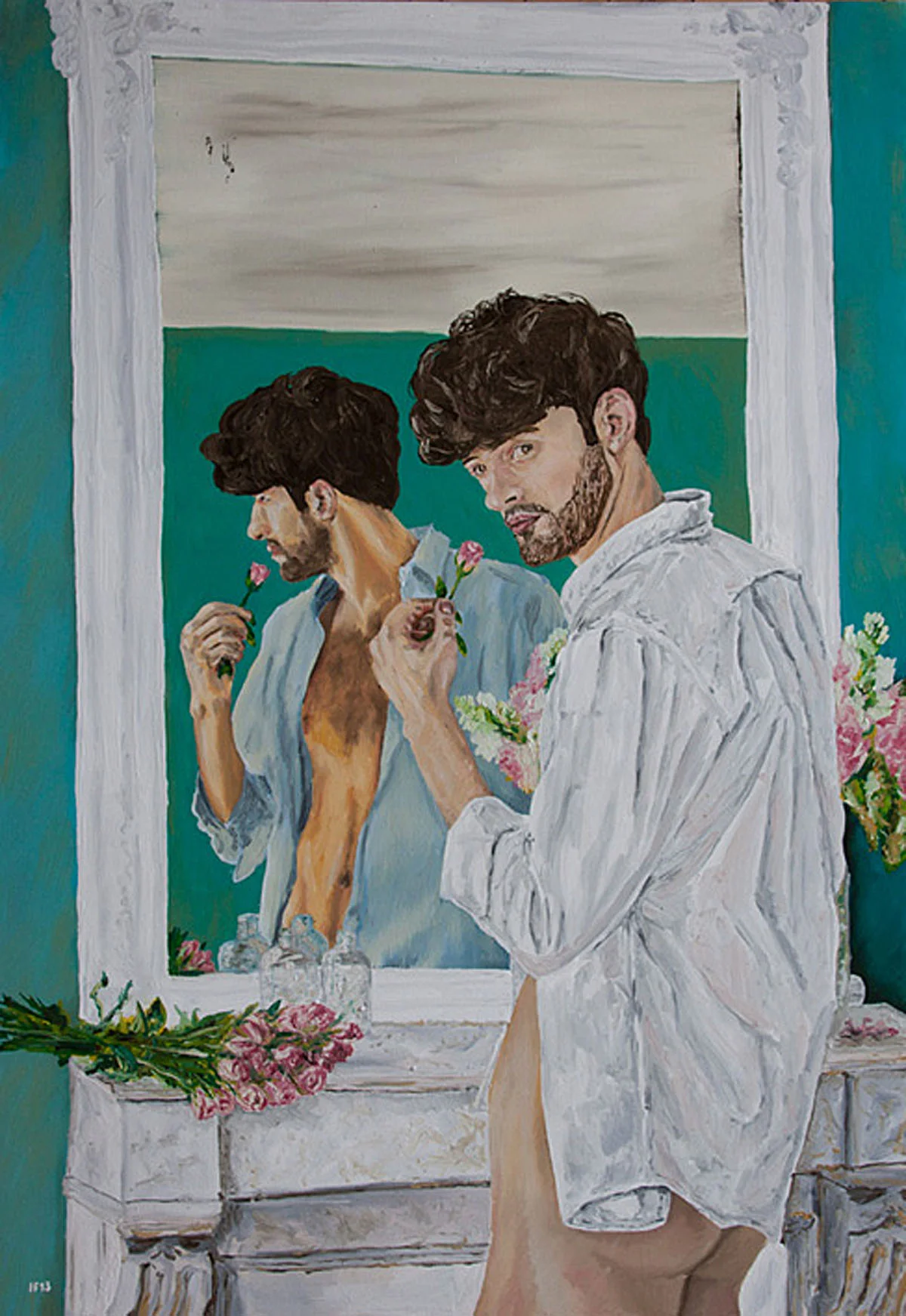 Mirror Portrait (2013) oil on canvas, 100x70