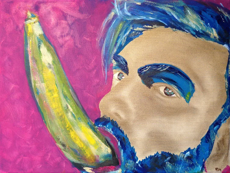 Shutup (2014) mixed on canvas, 30x40