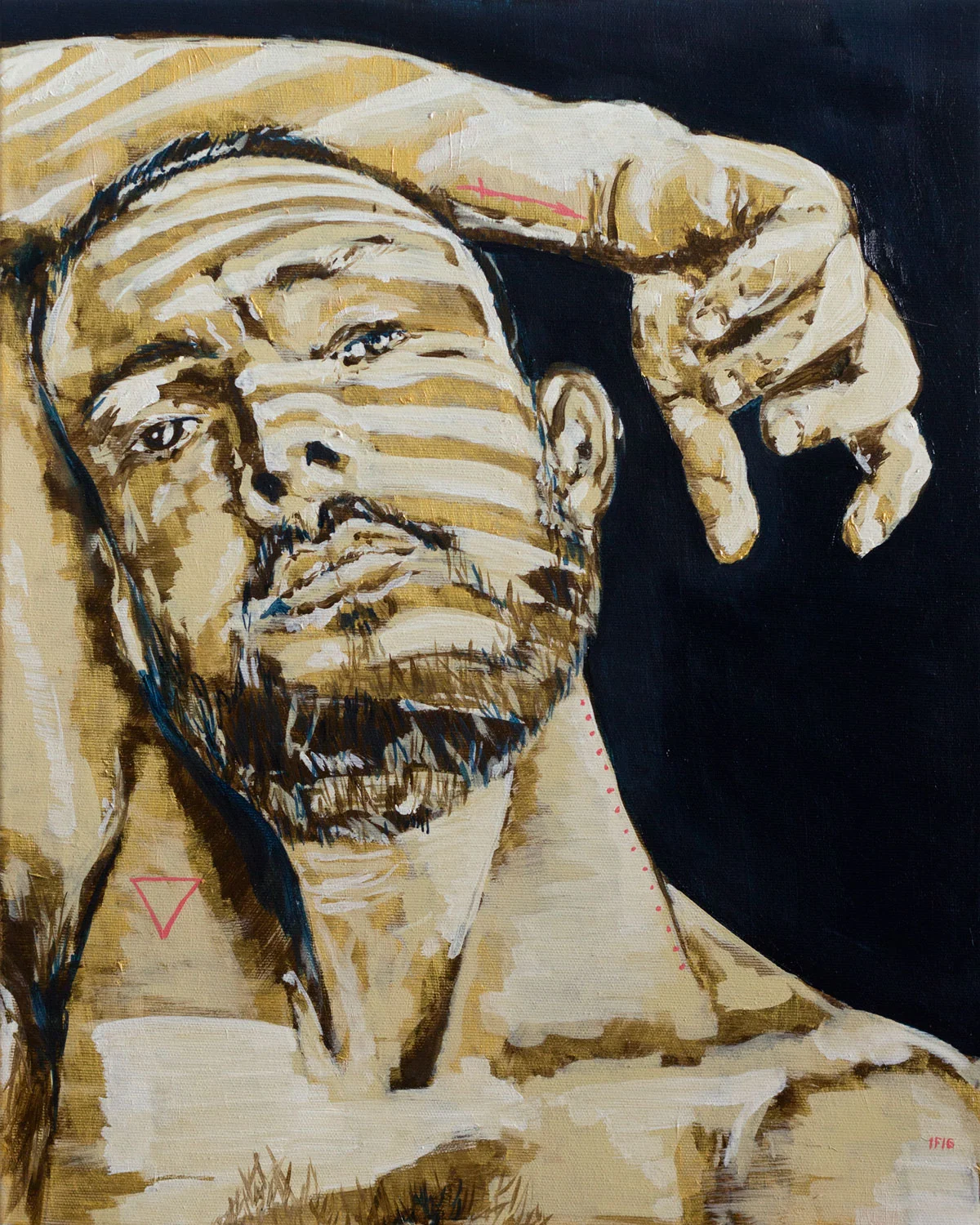 Stripes 1 (2016) oil on canvas, 50x40