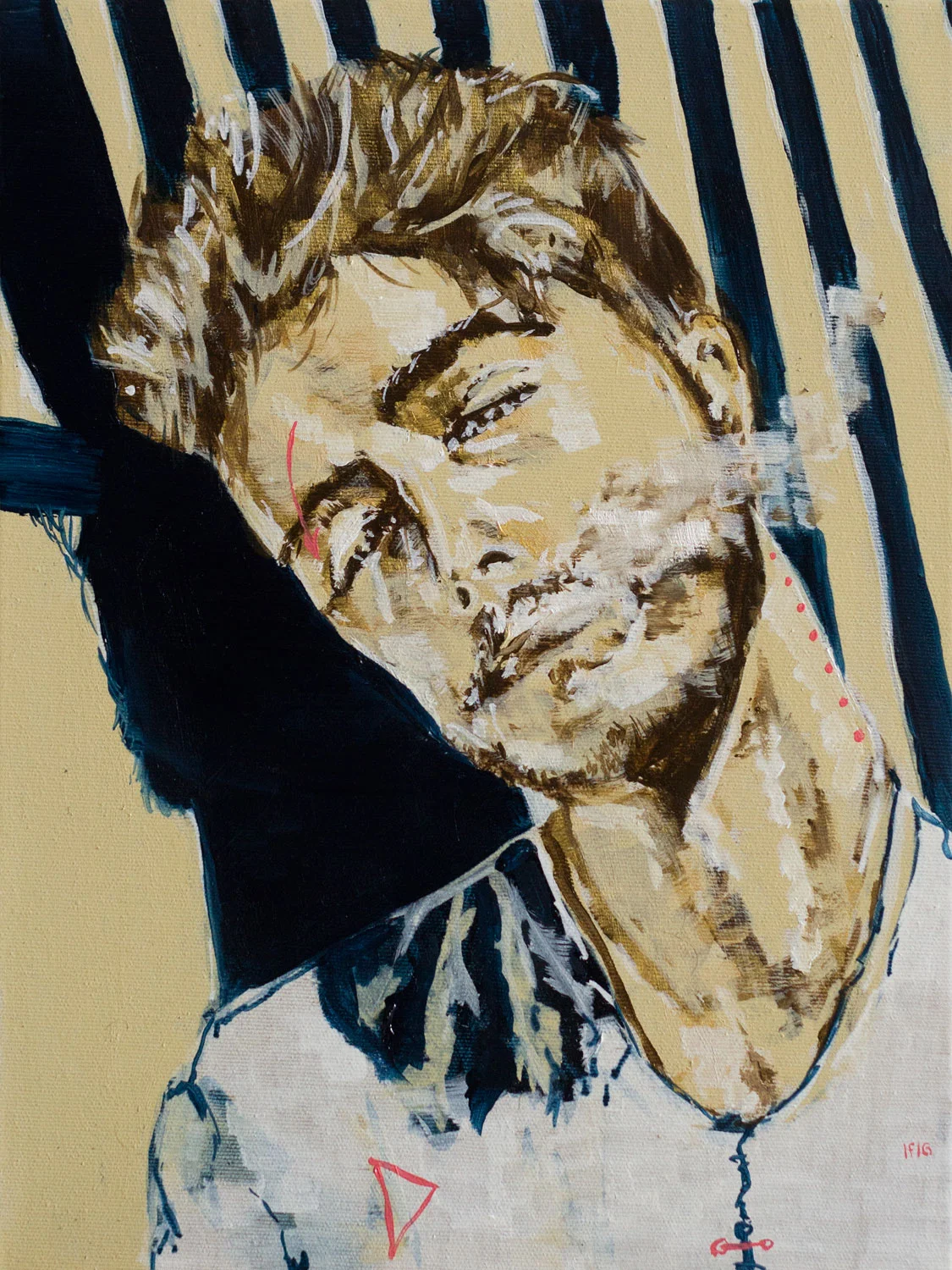 Stripes 4 (2016) oil on canvas, 40x30