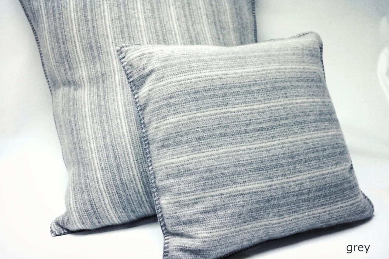 gray stripe cashmere pillows