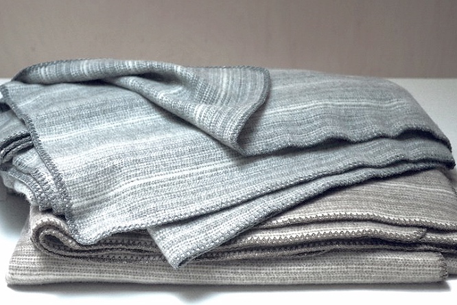 Talini Linens 100% cashmere throws, blankets and pillows Stripe Cashmere Blankets and Throws