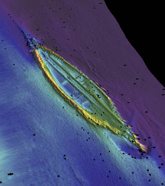 David VanLuven worked with Congress to deliver a $450,000 appropriation for mapping the shallow waters of the Hudson River Estuary. Understanding the riverbed is critical for protecting historic shipwrecks (like the one above), restoring important fisheries, and protecting communities from sea level rise. (Photo: Roger Flood, SUNY Stony Brook)