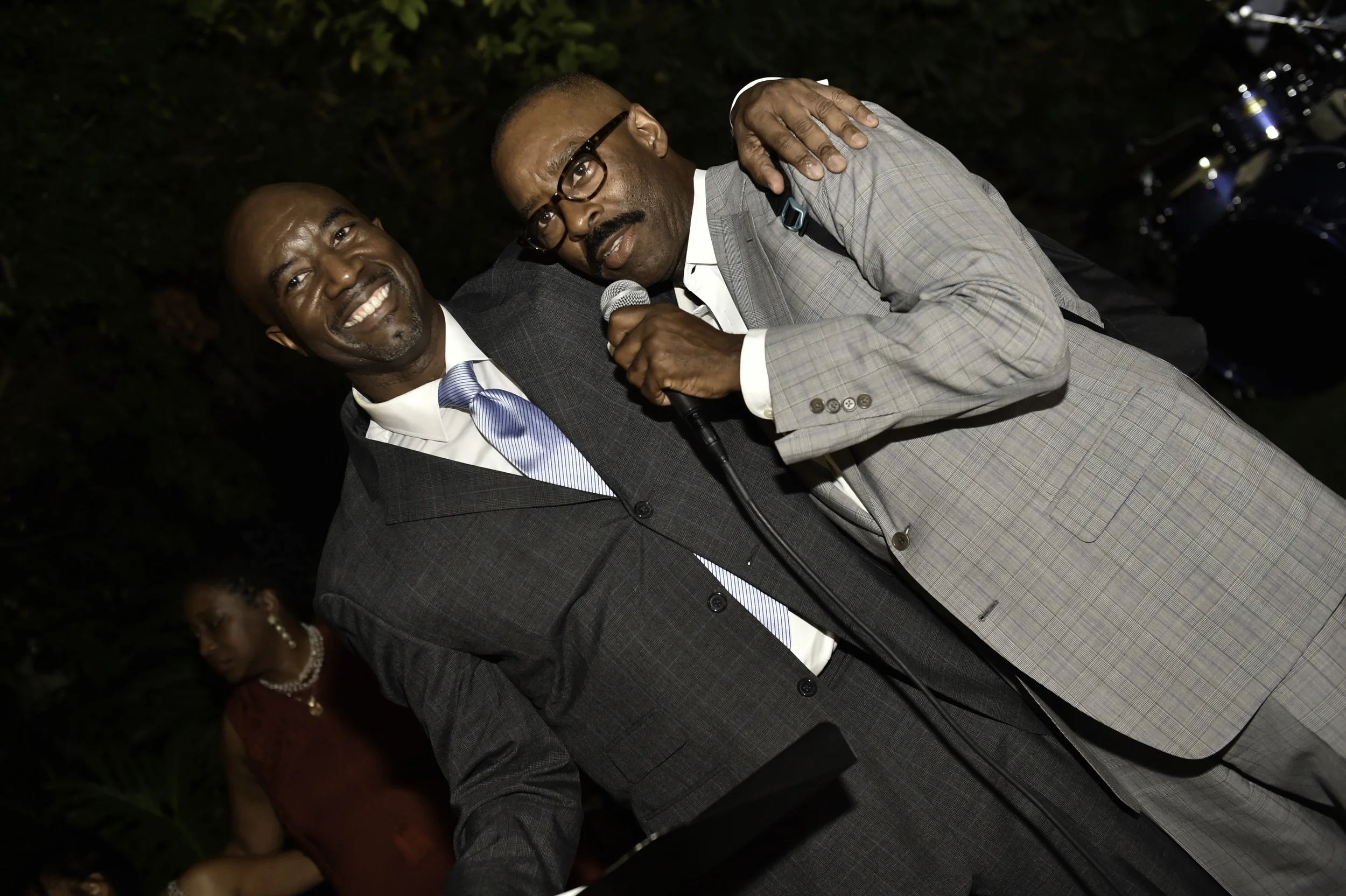 Caption: Photographer Matthew Jordan Smith and actor Courtney B. Vance speaking at the Kickstarter launch party for FUTURE AMERICAN DREAM. Photographs by Ron Pollard.