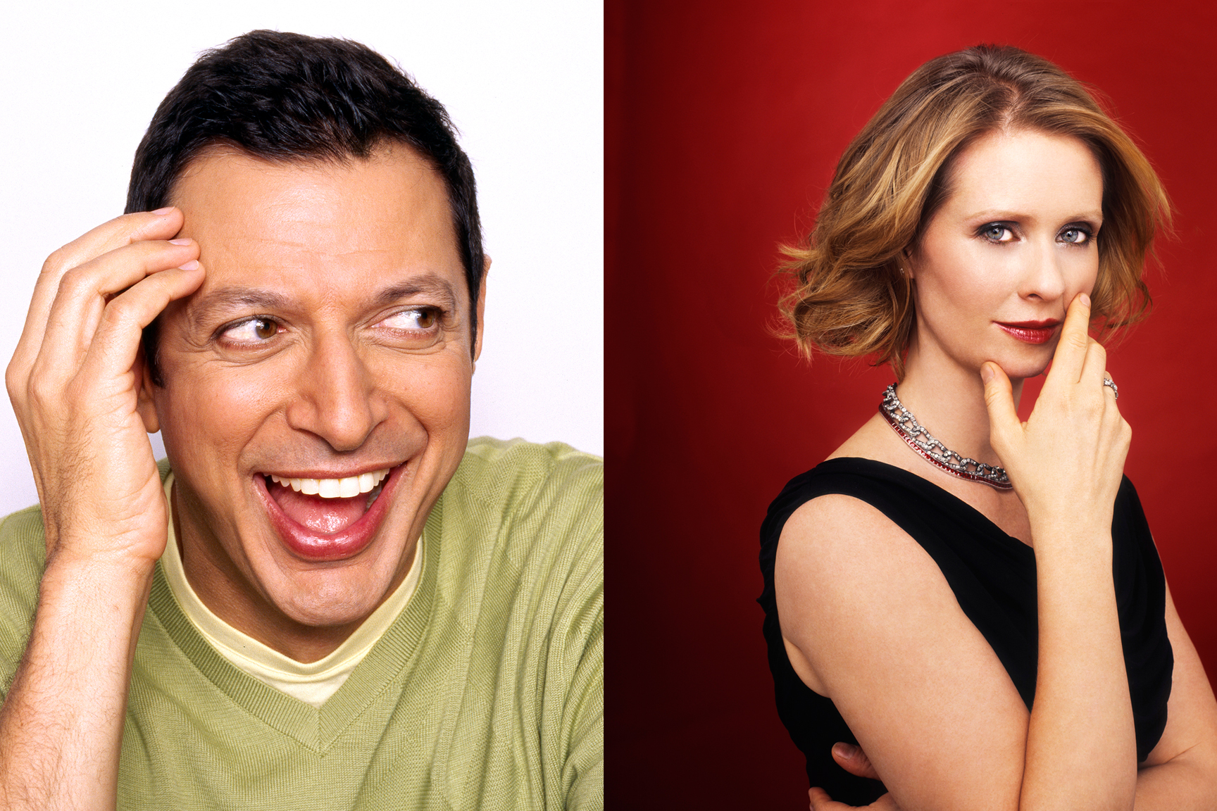 Jeff Goldblum and Cynthia Nixon