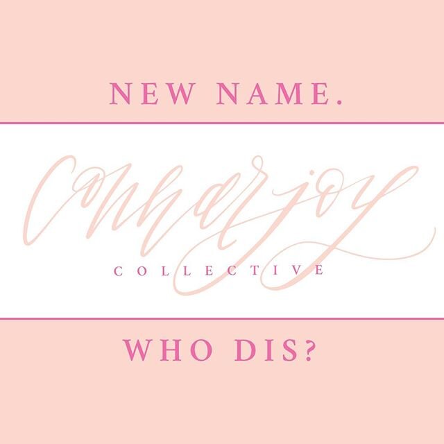 Connar Joy Calligraphy is now Connar Joy Collective! 💕⭐️🎉
.
Not a huge change but it is a change. Connar Joy Calligraphy was a service-based business, rooting solely in calligraphy and hand-lettering services. Connar Joy Collective encompasses a wh