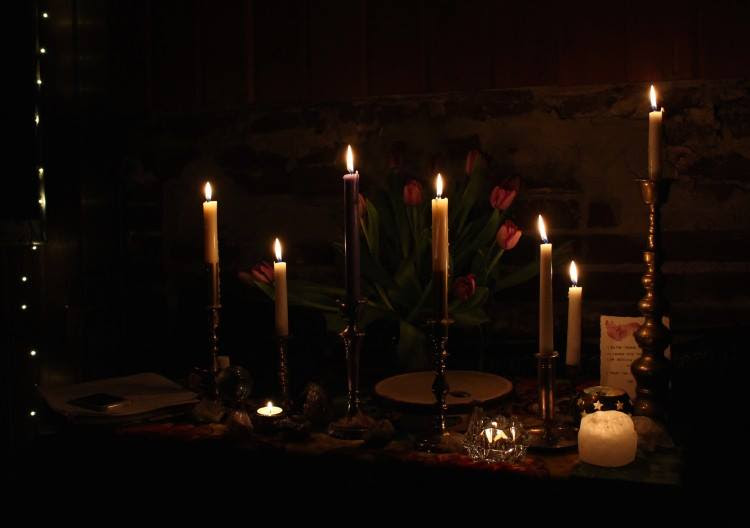 allison burt-tilden // alter created by psychic siamese terror at the full moon gathering workshop march 2015
