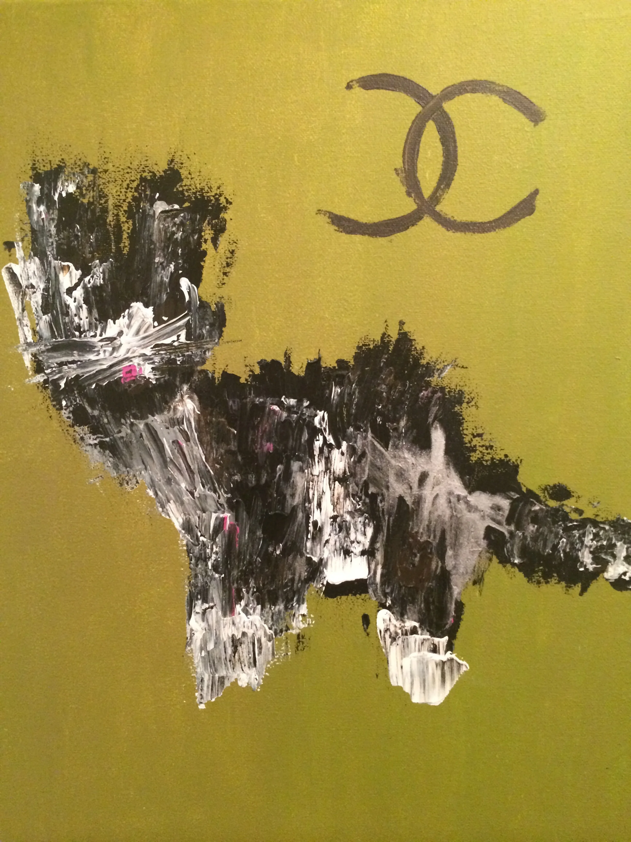 CHANEL Princess Chanel. So trendy. So friendly. Acrylic and latex on canvas. Sponges, spatulas and a paintbrush. (2012)