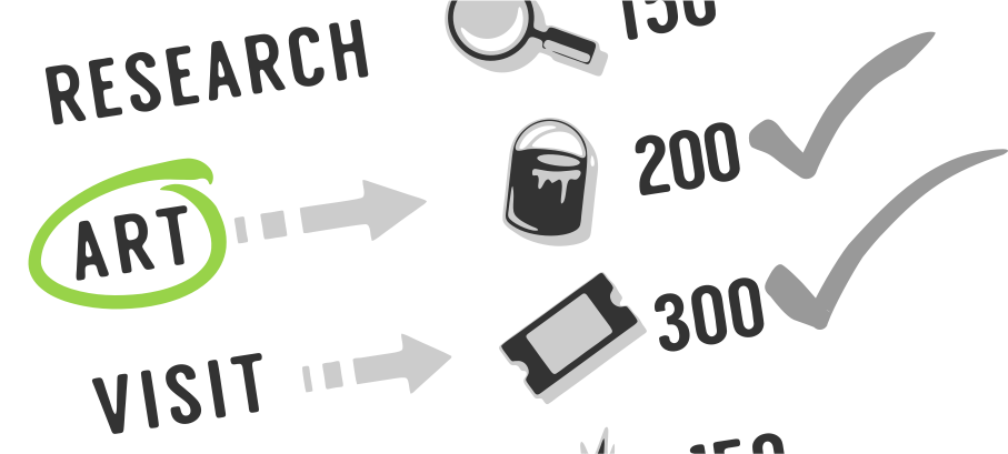 Choosing an objective from a list