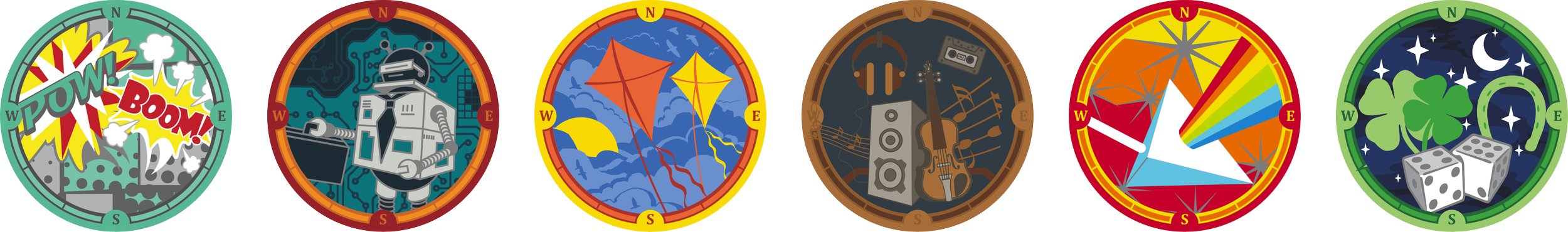 Row of Available Quest Badges